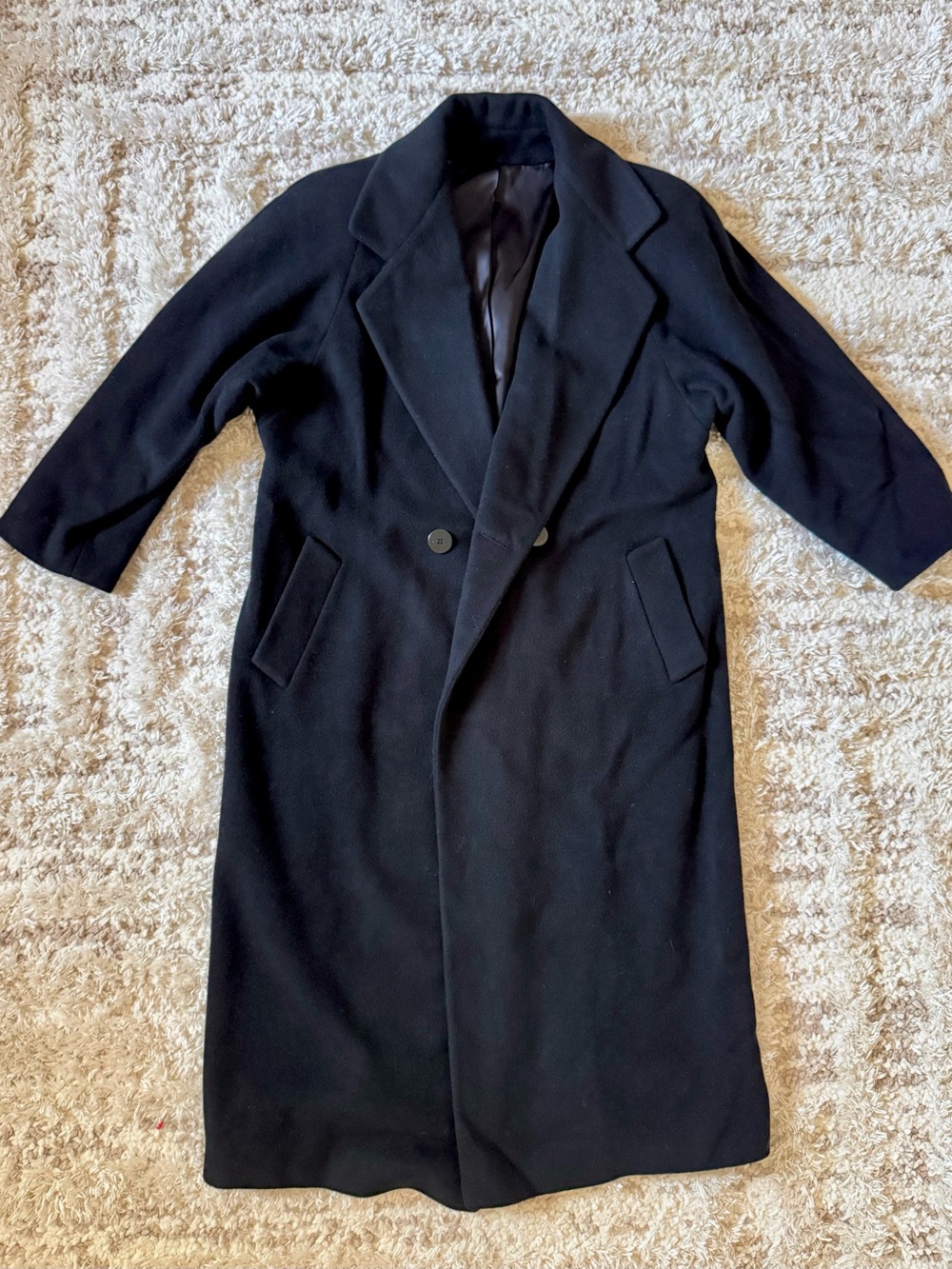 Vintage 80’s Regency Cashmere Saks Fifth Avenue Black Overcoat Size 8 Old Money